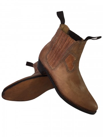 Bota Artesanal de elástico em Vitela